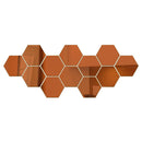 Adesivo de parede espelhado Hexagonal 3D