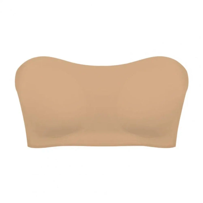 Sutiã sem alças com botões laterais do peito para vestido fora do ombro copos contorneados para forma suave design antiderrapante tamanho meia xícara