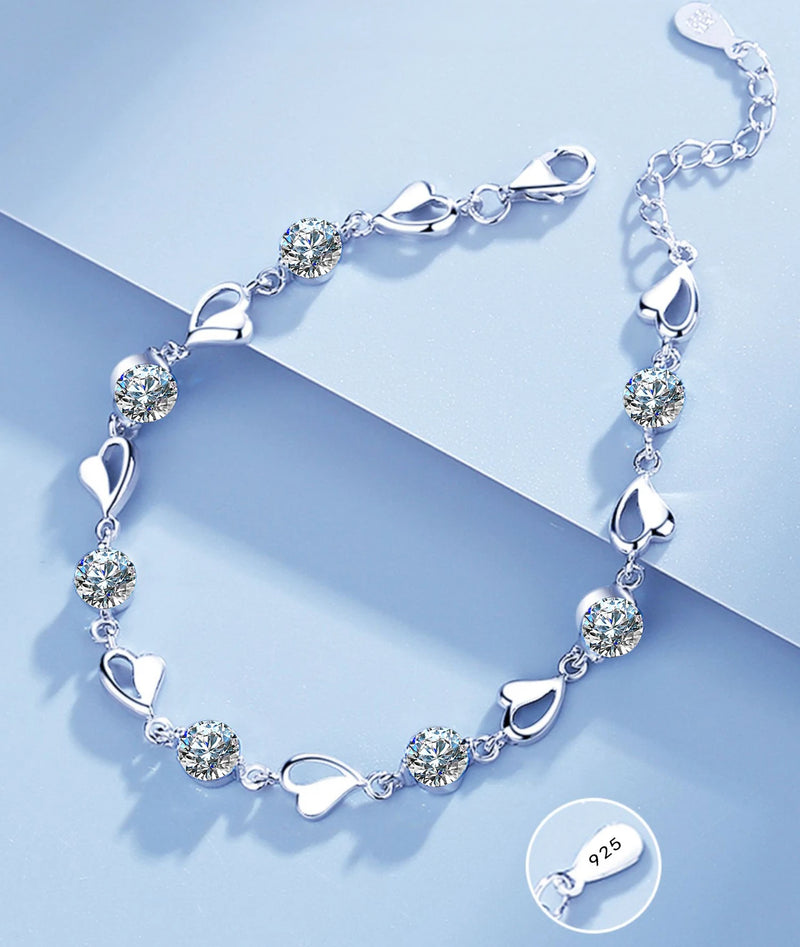 Conjunto Colar + Pulseira Coração