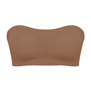 Sutiã sem alças com botões laterais do peito para vestido fora do ombro copos contorneados para forma suave design antiderrapante tamanho meia xícara