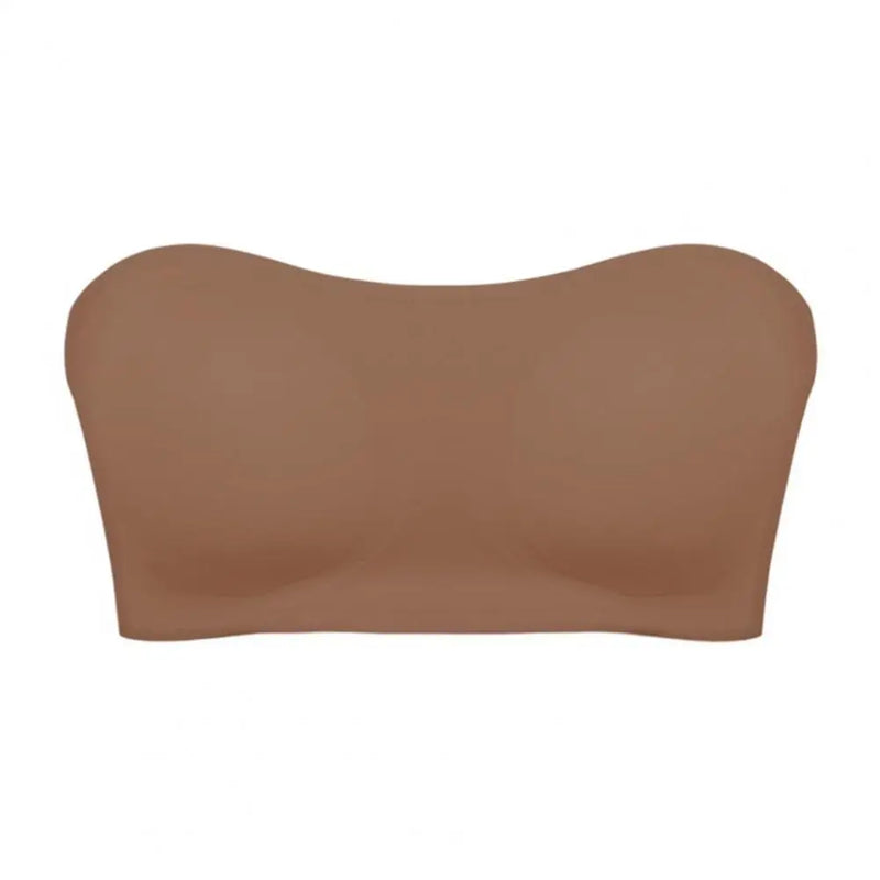 Sutiã sem alças com botões laterais do peito para vestido fora do ombro copos contorneados para forma suave design antiderrapante tamanho meia xícara