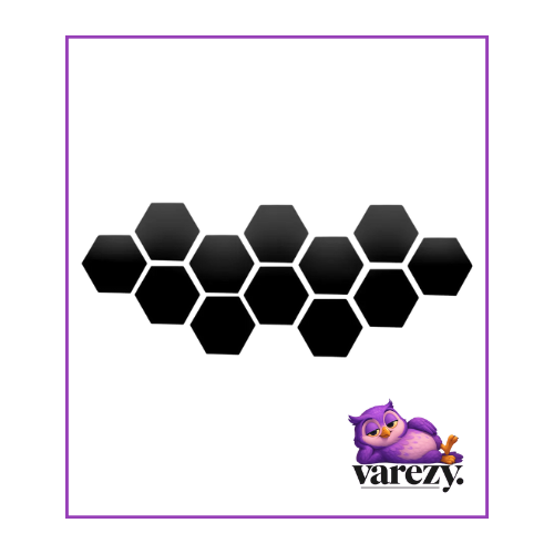 Adesivo de parede espelhado Hexagonal 3D