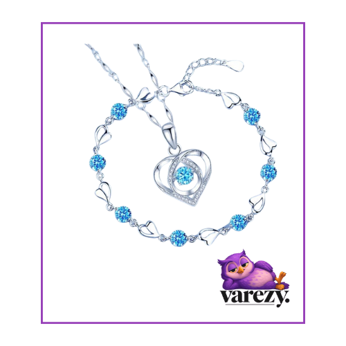 Conjunto Colar + Pulseira Coração